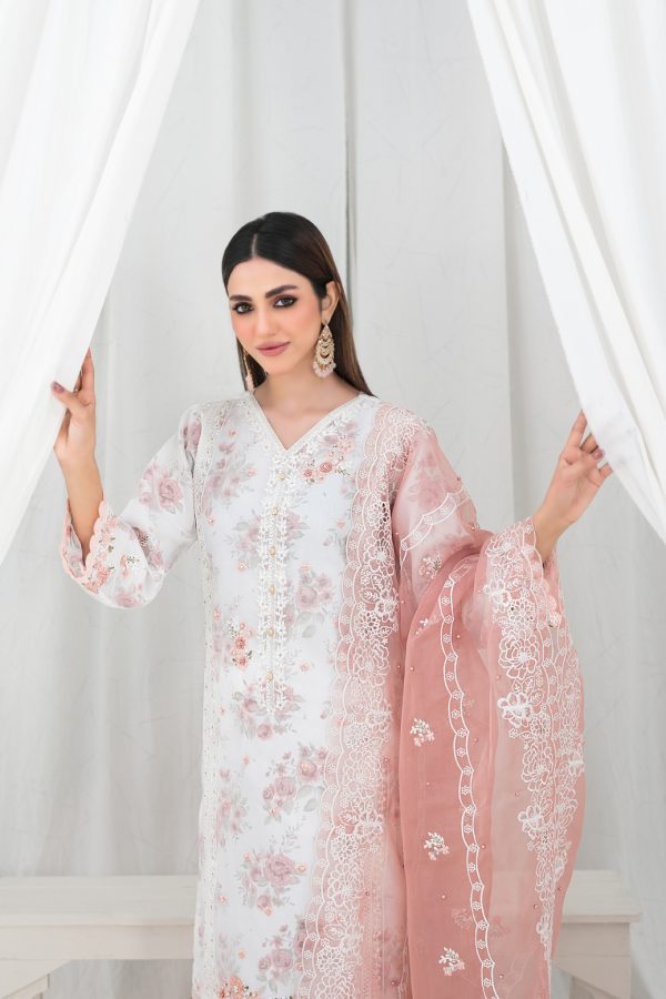 open lace back dress Mina Hassan Light Pink Party Wear Dress Sami Stitched Collection – Emarlad  Wear