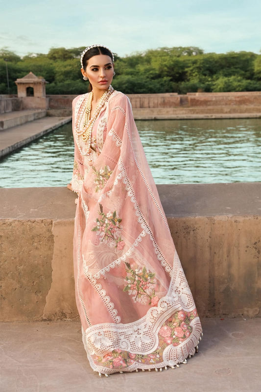 CRIMSON CHIKANKARI EMBROIDERY DRESS PINK