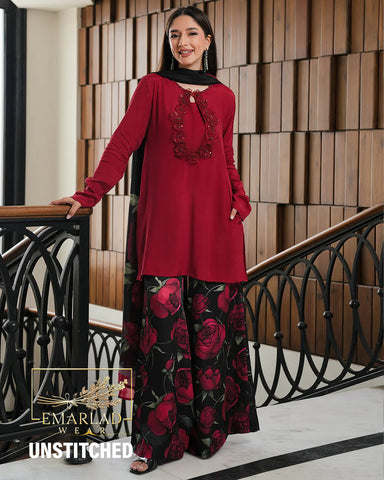 LULUSAR | Red & Black - Raw Silk Collection