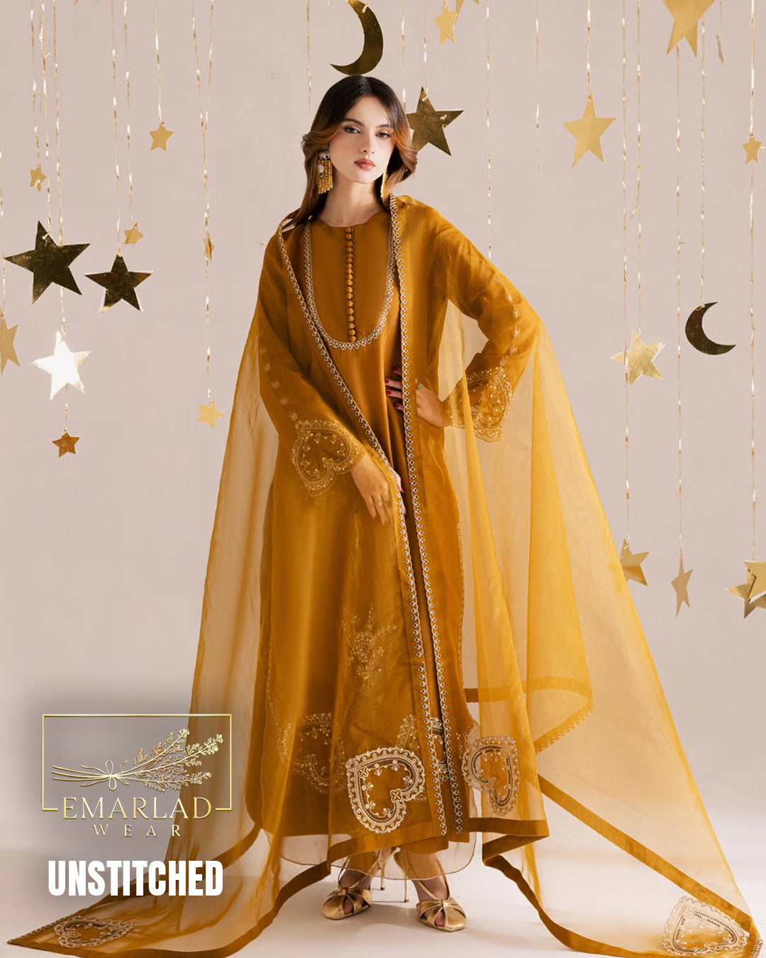 2026 Shesha Silk Embroidered Bridal Kaftan 3 Piece Suit Design 202