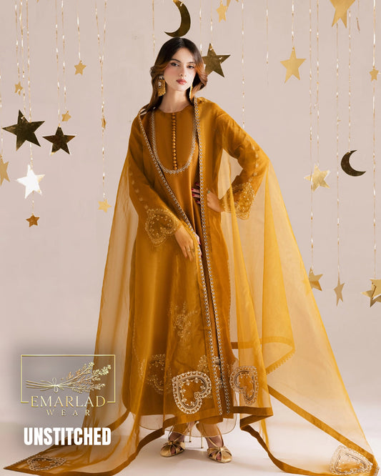 2026 Shesha Silk Embroidered Bridal Kaftan 3 Piece Suit Design 202