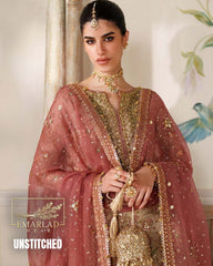 Baroque Maysuuri Heavy Embroidered Suit with Chiffon Dupatta