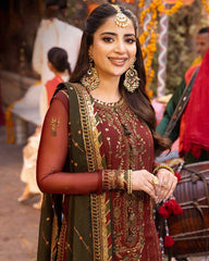 Asim Jofa Embroidered Chiffon 3 Piece Unstitched