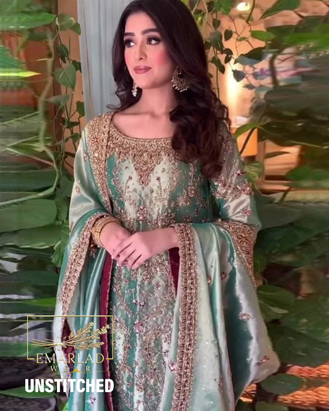 Haris Shakeel | Sea-Green Gold - Addawork Formal Wedding Wear Collection