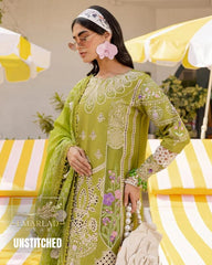 Parishay Eid Collection Cotton Chicken Kari Suit – Mustard (Dhani)