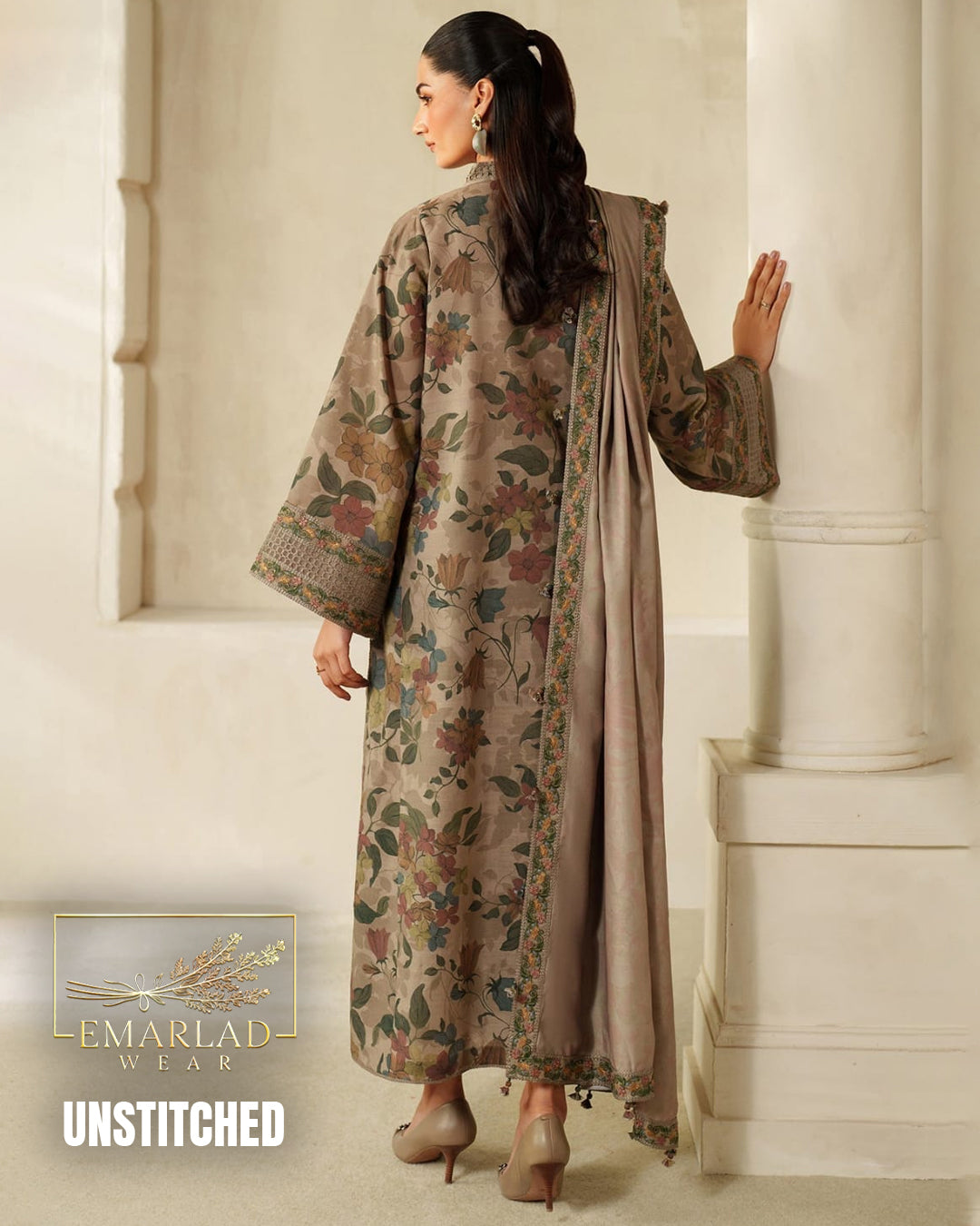 Baroque Lawn Suit – Skin Multi (DW) | Chiffon Embroidered Dupatta