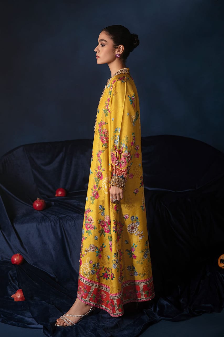 Ammara Khan Cotton Lawn Yellow Embroidery Collection