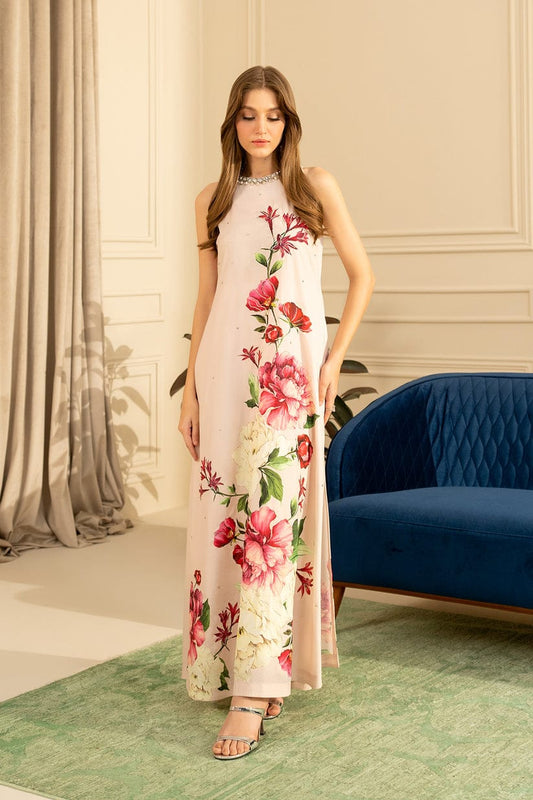 Lulusar T Pink Digital Silk Embroidery Dress Party Wear Collection