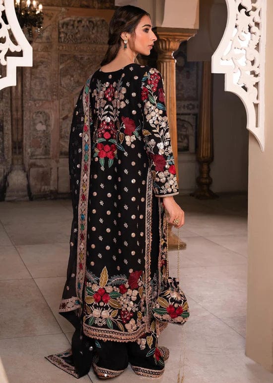 Hania Aamir Wear Black Lawn Fully Embroidery Dress 3pc