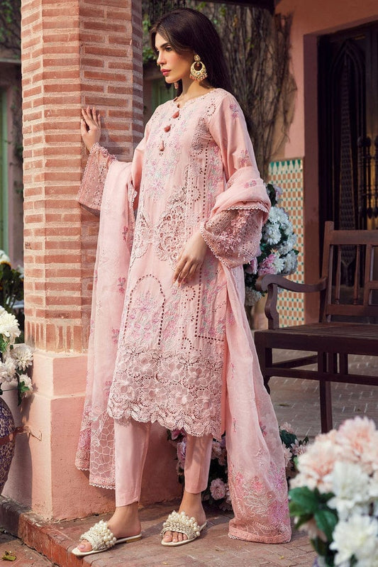 Motifz Pink Chikankari Lawn Embroidery Collection 3pc