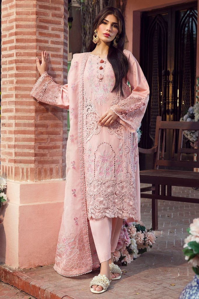 Motifz Pink Chikankari Lawn Embroidery Collection 3pc