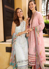 Noor by Sadia sky blue shiffle Chikankari dress 3pc