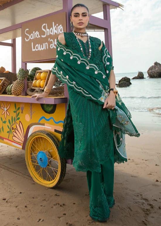 Crimson Bottle Green Luxury Chikankari Embroidery Dress Emarlad Wear Crimson Bottle Green Luxury Chikankari Embroidery Dress Emarlad Wear