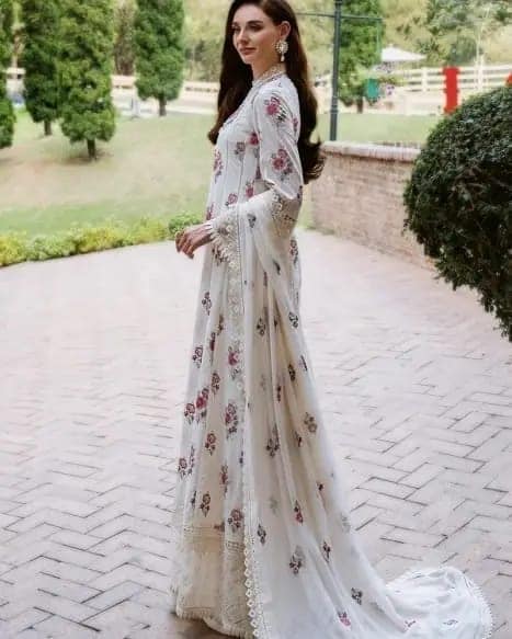 Bareeze off White Pure Lawn Embroidery Collection