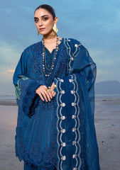 Crimson Blue New Arrival Chikankari Embroidery Dress