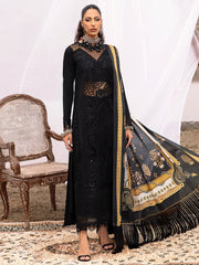 Bin ilyas black Shifle Chikankari Embroidery Collection 3pc