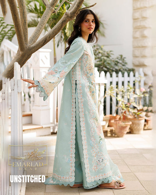 Afrozeh Lawn Collection 2026 – Elegant Heavy Embroidered Lawn Suit with Chiffon Dupatta