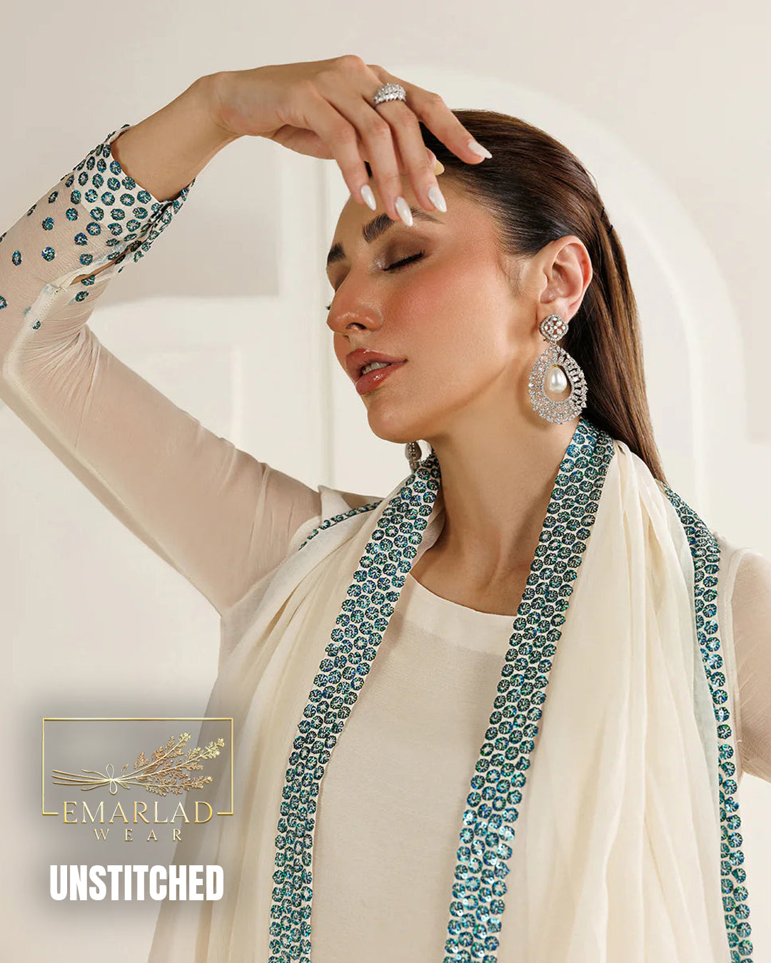 Baroque Chiffon Zinc Sequin Embroidered Collection