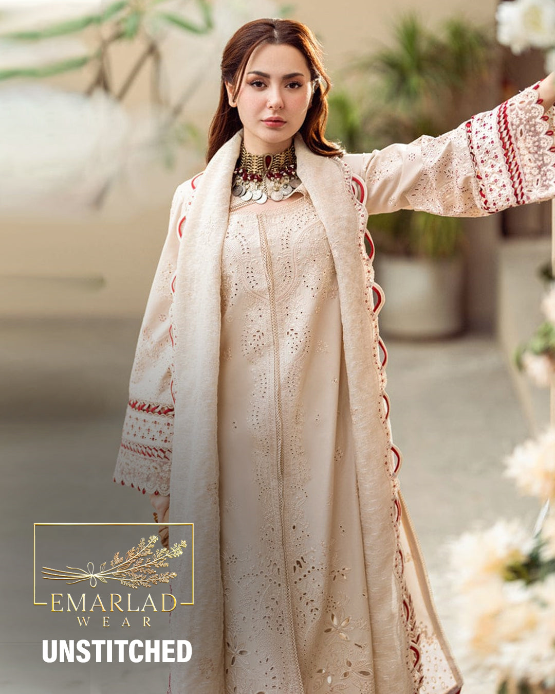 Qalamkar FK-16 Anaya | Skin - Lawn Chikankari Collection