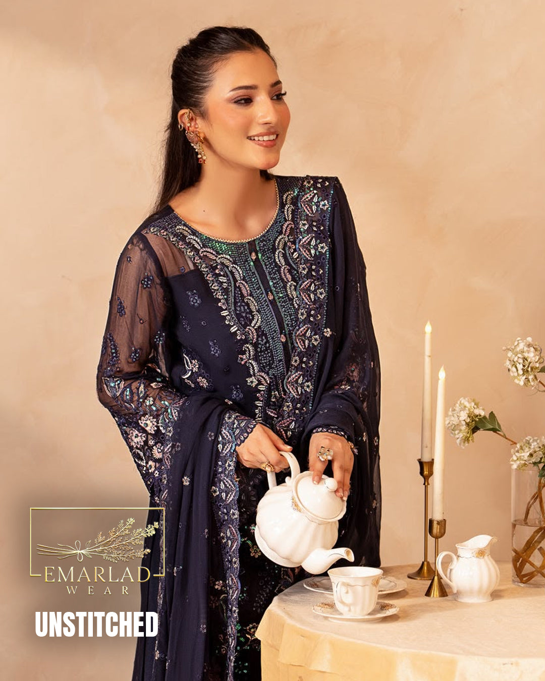 Mariyam's Embroidered Chiffon Collection Design 2576