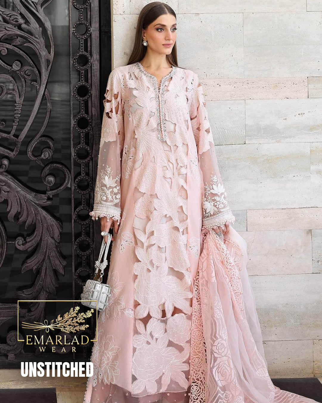Maria B Luxury Lawn Embroidered 3PC Unstitched Suit EL-26-02 | Premium Summer Collection