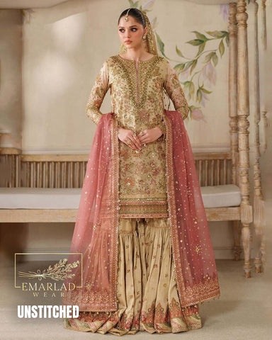 Baroque Maysuuri Heavy Embroidered Suit with Chiffon Dupatta