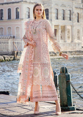 Adan Libas Pink Luxury Lawn Chikankari Dress 3pc