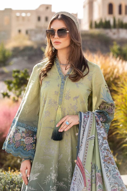 Maria B Green Digital Emb New Arrival Pure Lawn 3pc