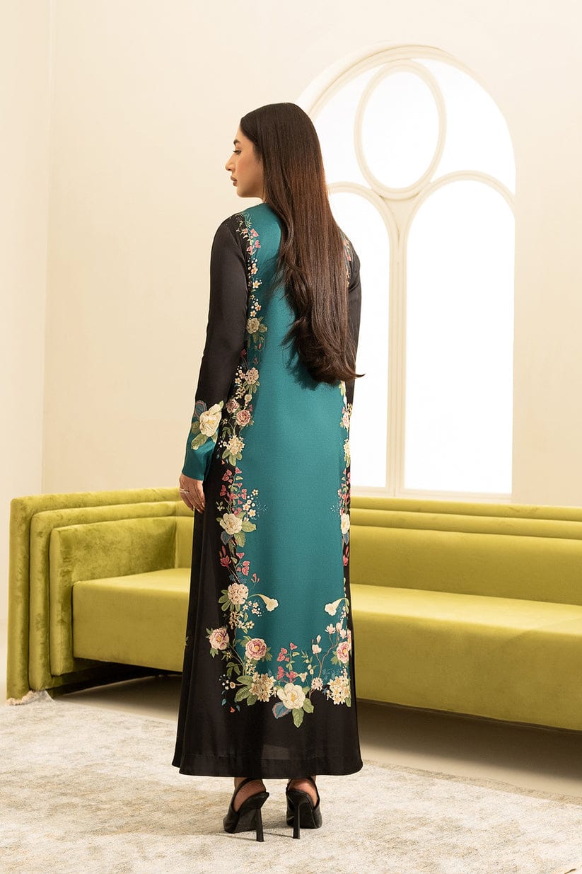 Lulusar Black & Green Silk Hand Work Party Wear Collection 3pc