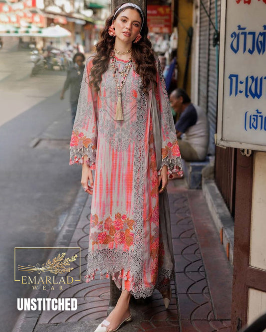 Charizma Rang-E-Bahar Embroidered Swiss Lawn 3Pc Unstitched Suit CRB5-18 – Summer Collection