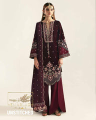 Eman Adeel | Maroon - Velvet Collection