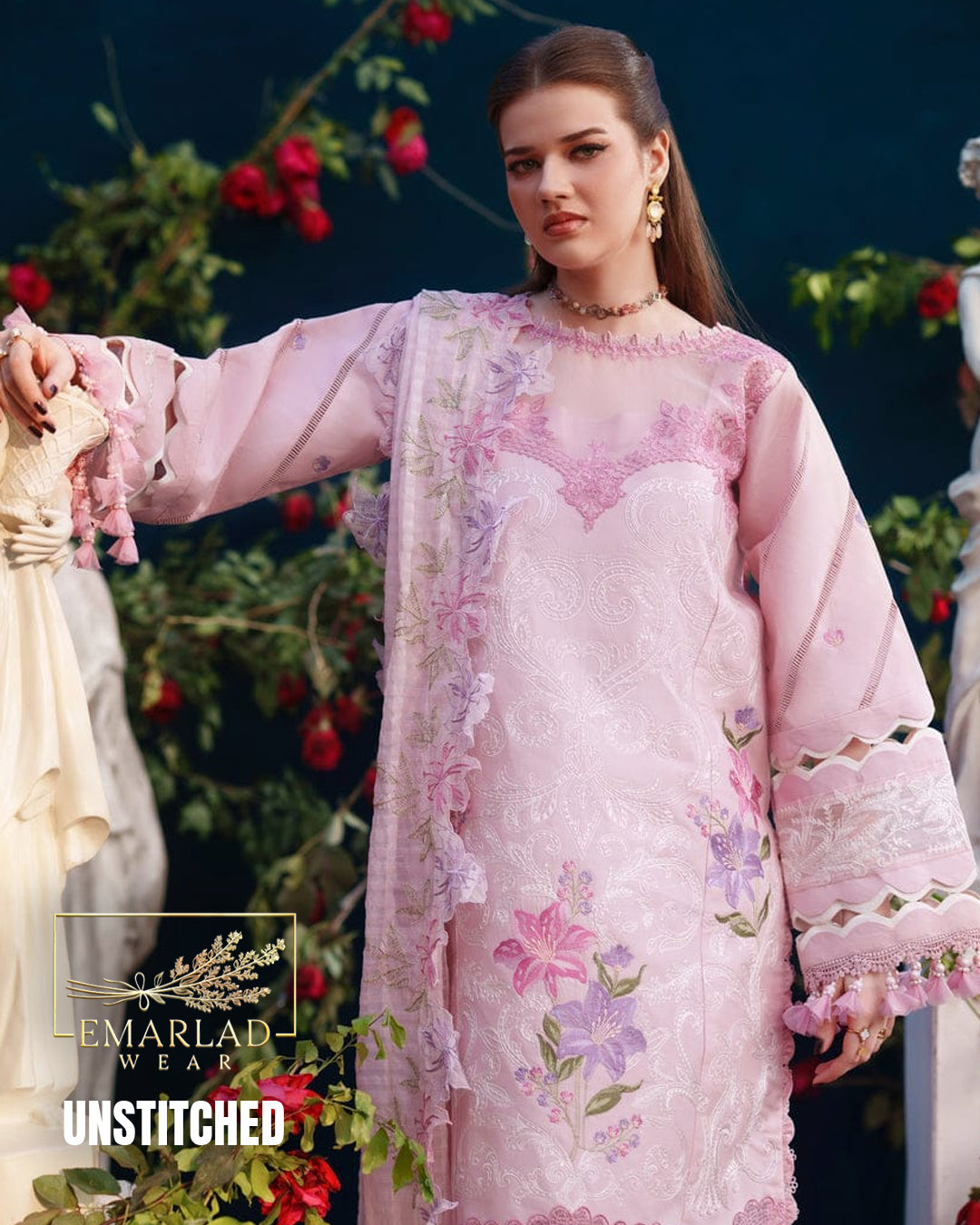 Parishay Pink 3 Piece Luxury Lawn Embroidered Suit – Designer Lawn Collection 2026