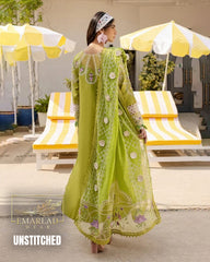 Parishay Eid Collection Cotton Chicken Kari Suit – Mustard (Dhani)