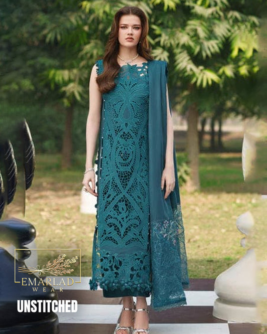Parishay Luxury Lawn Collection Zink Embroidered 3 Piece Unstitched Suit – Designer Summer Lawn