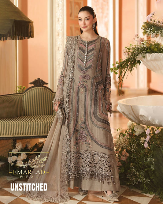 Maria B Skin Multi Chiffon Embroidered 3 Piece Suit Mastercopy