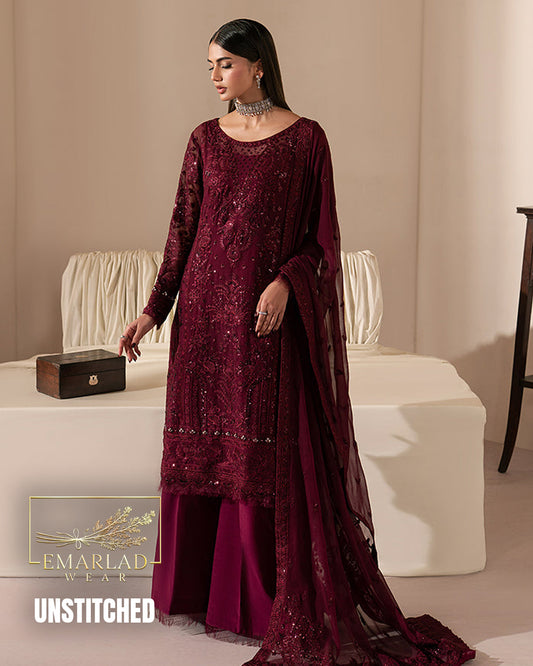Gulal EC-26-110 Chiffon & Sharmoz Embroidered 3 Piece Suit