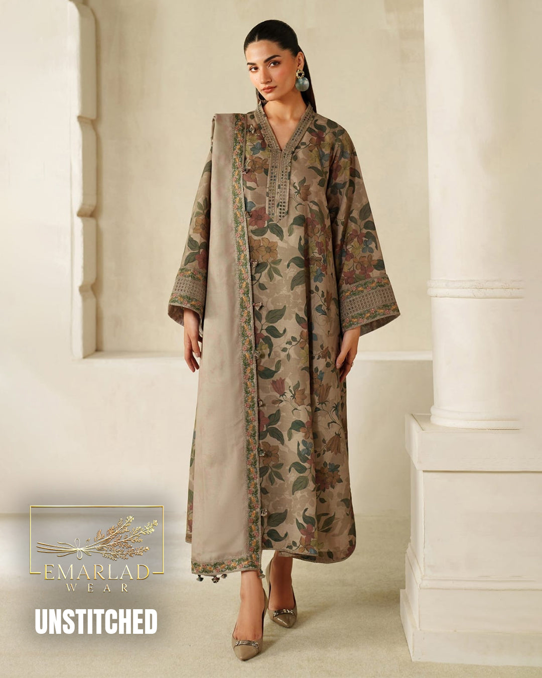 Baroque Lawn Suit – Skin Multi (DW) | Chiffon Embroidered Dupatta