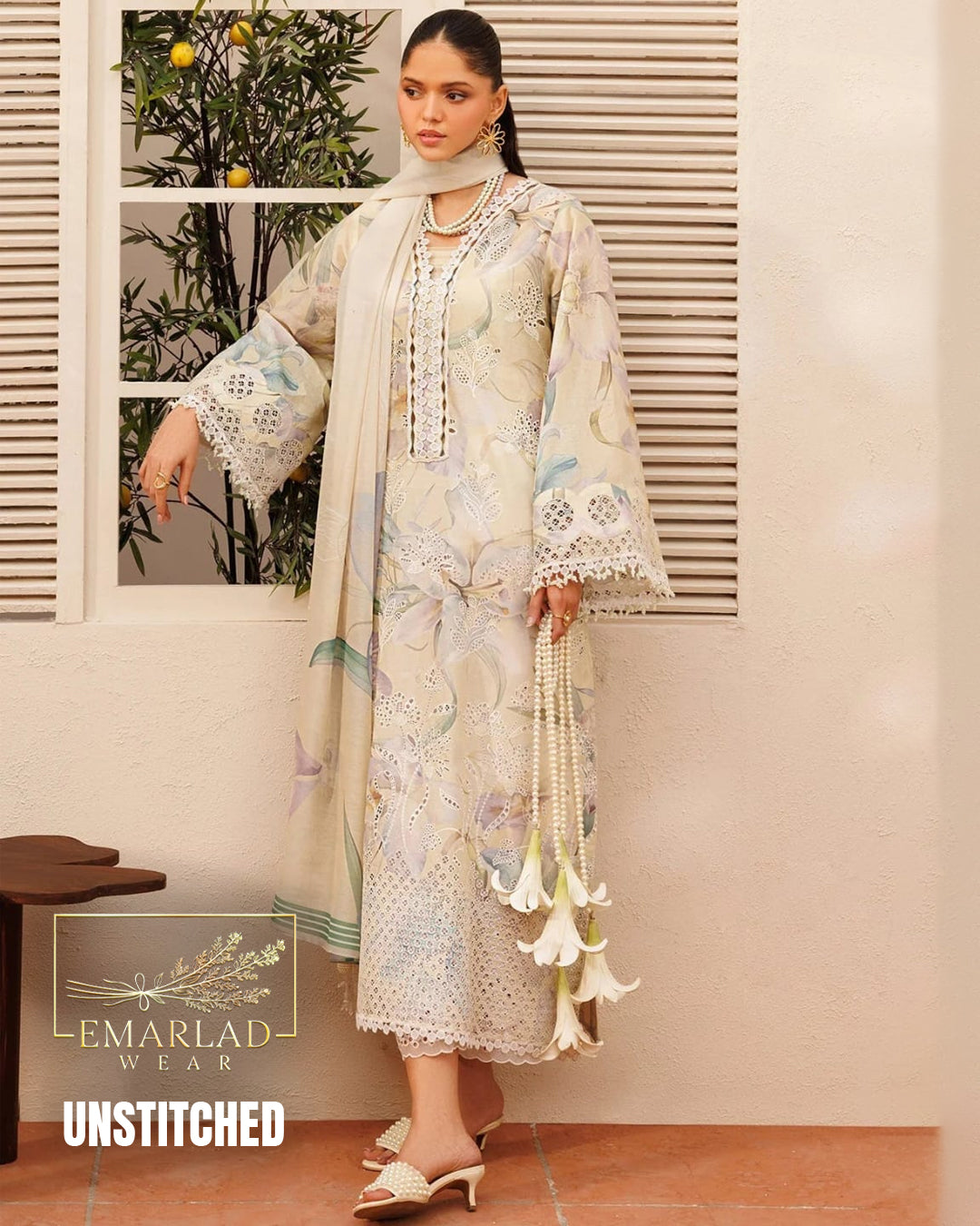 Baroque Skin Multi Premium Lawn Collection 3 Piece Unstitched Suit with Chiffon Dupatta – Heavy Chikankari Embroidery