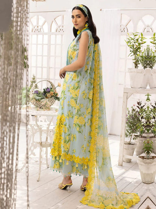 Ittehad yellow Pure Lawn Digital New Arrival