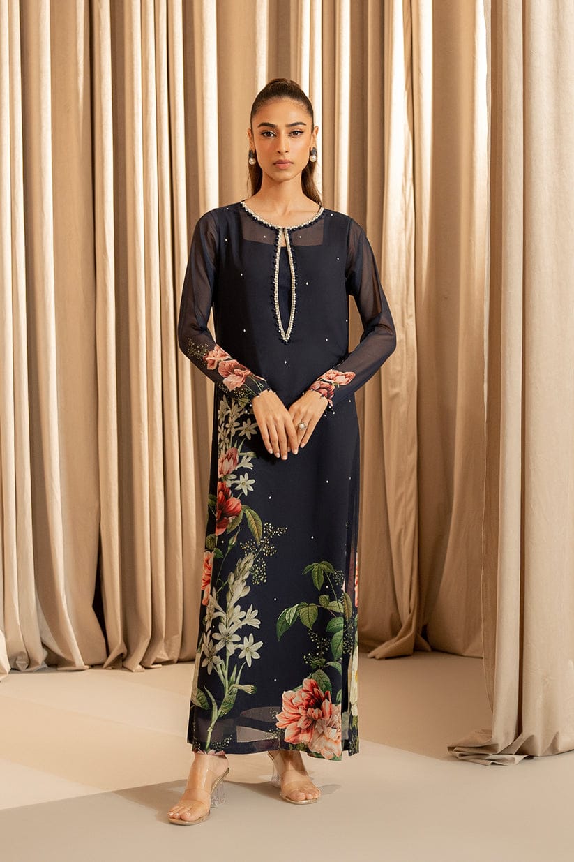 Lulusar Black old Digital Silk Party Wear Collection