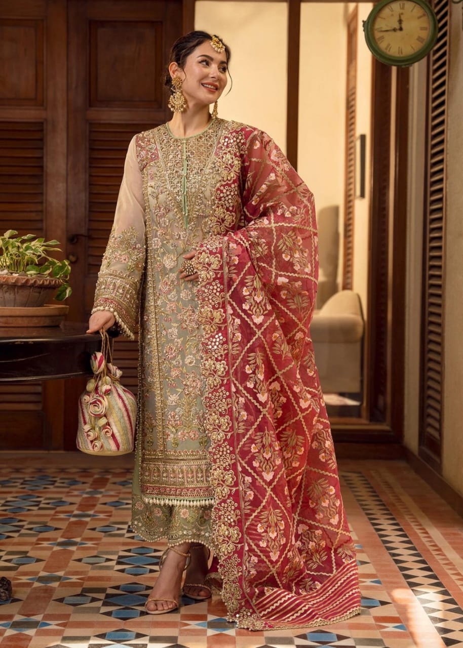 Crimson Wedding Collection Hand Work 3pc
