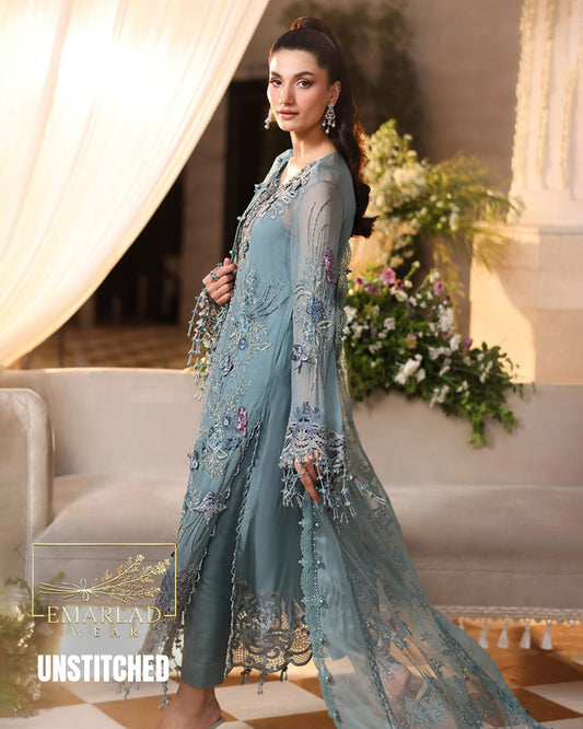 Maira B Hit Code King Copy Chiffon 3 Piece Suit | Unstitched Luxury Collection