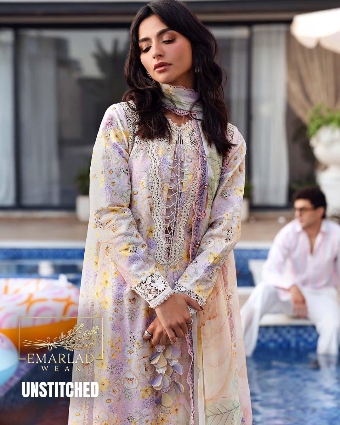 Maria B M Prints Vol-02 Lawn 2026 MBL-MPT-3007A/B Yellow Peach