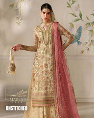 Baroque Maysuuri Heavy Embroidered Suit with Chiffon Dupatta