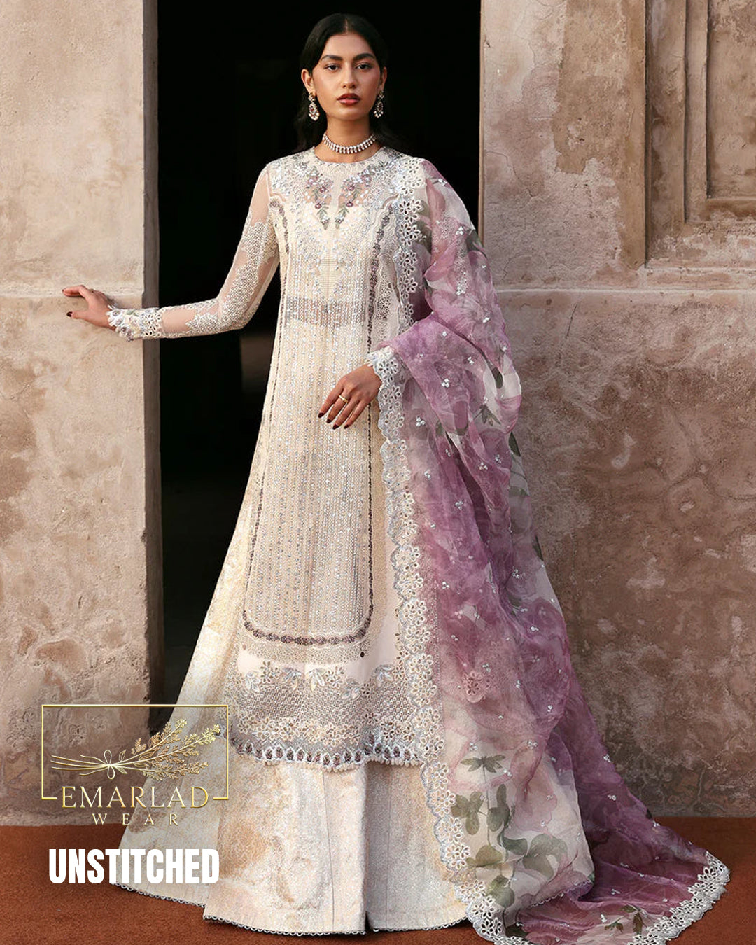 Ayzel White Organza Formal Collection Replica