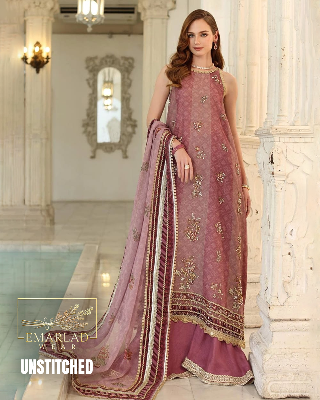 Sobia Nazeer T-Pink Soft Kaddi Net Dress – Premium Women’s Outfit