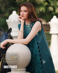 Parishay Luxury Lawn Collection Zink Embroidered 3 Piece Unstitched Suit – Designer Summer Lawn