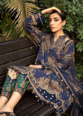 Maria B Blue front Emb New Arrival Lawn 3pc