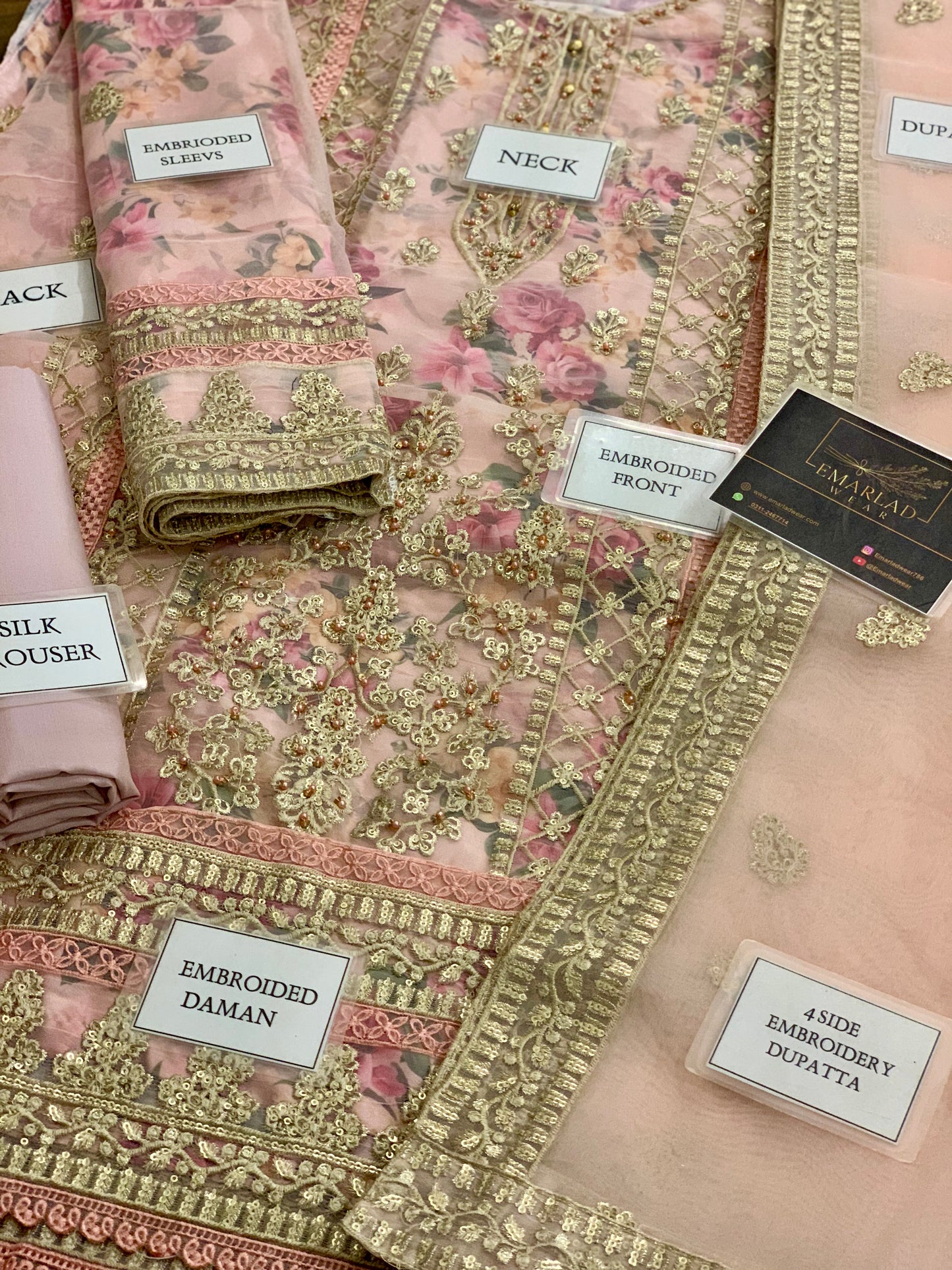 Tawakal Peach With Purse 👛  | Digital Printed  Silk Inner