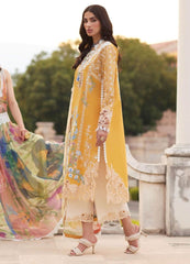 Mushq T/R Yellow Chikankari Lawn Embroidery Collection